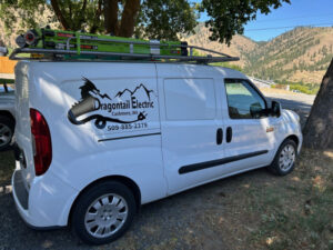 dragontail electric work van outside image